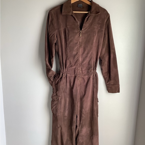 Brown Corduroy Overalls by FUBU - Picture 3 of 8
